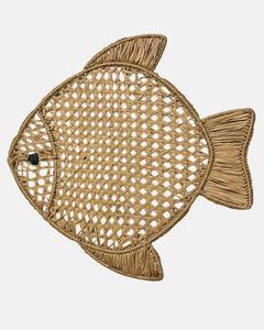 Salvamanteles trenzado hecho a mano con fibra de bambú 100% y yute, antideslizante, ecológico, con diseño de plantas, de 14 pulgadas. - Product Image 1