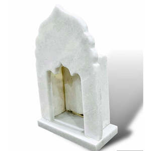 Montado en la pared de mármol hogar Pooja templo Mandir artículos soporte para Puja habitación Oficina Chowki estante pared acentos para decoración del hogar - Product Image 4