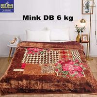 Manta de Lujo de 4.5-5 kg, Suave y Cálida para Invierno, de Poliéster con Diseño de Visón Raschel, para Cama Doble, Antipelusas, con Patrón Floral, Estilo Europeo Americano