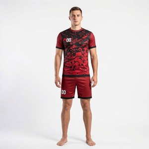Camiseta de Fútbol para Hombre de Primera Calidad, Personalizada con Logotipo, Color Sólido, 100% Poliéster, Transpirable, OEM, Calidad Superior, Mejor Manga - Product Image 1