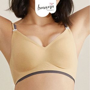 Sujetador de lactancia inalámbrico Bmama Beige, sujetador antideslizante para maternidad, lactancia, embarazo, posparto, cómodo, copa A B BR813 - Product Image 1