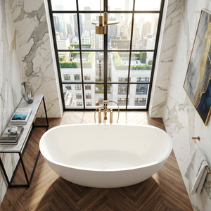 Baignoire autoportante au design élégant, modèle FW-8820-66, baignoire moderne et durable en acrylique pour salle de bain - Product Image 6