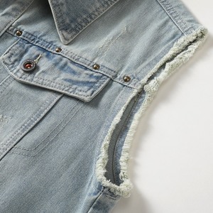 <b>Mens</b> Vintage Washed Biker <b>Denim</b> <b>Vest</b> Sleeveless Jacket Heavy Cotton Club Style Waistcoat <b>For</b> Bike Riders <b>Denim</b> <b>Vests</b> - Product Image 5