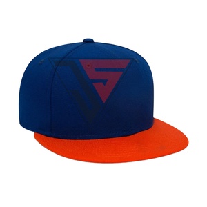 หมวกเบสบอลคู่สีสำหรับผู้ใหญ่หมวกกีฬาหมวกผ้าคอตตอน100% แบน6แผงสำหรับมืออาชีพ - Product Image 1