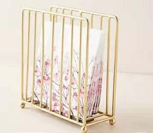 Smooth Edge Metal Napkin Stand Organizer Feature Durable Handmade Design for <b>Dining</b> <b>Table</b> Kitchen Home Office Restaurant Use - Product Image 3