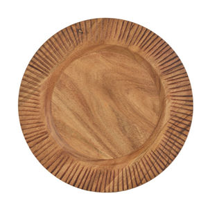 Platos de madera duraderos y ligeros para aperitivos y comida, platos de diseño redondos en oferta. - Product Image 1