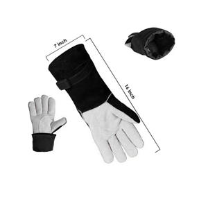 Gants de sécurité industriels en cuir de vachette pleine fleur antidérapants, flexibles et durables, haute performance, avec manchette de sécurité, épaisseur 11 oz pour - Product Image 6