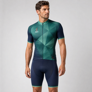 High Quality Light Weight <b>Cycling</b> Uniform Sets Plus Size Short Sleeves <b>Stand</b> Collar 100% Polyester Quick Dry Breathable All - Product Image 1