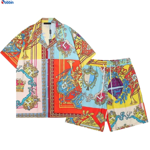 Trajes para Hombre Cómodos y Transpirables, Colección de Verano, Camisa Personalizada con Botones, Pantalones Cortos de Playa, Tallas Grandes - Product Image 6