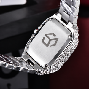 Luxury Stainless Steel Moissanite Diamond Iced Out <b>Watch</b> Men Women Fashion Wristwatch - Product Image 5