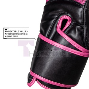 Gants de boxe en cuir polyvalents pour débutants et professionnels, usage d'entraînement, évacuation de l'humidité, coutures renforcées, fermeture auto-agrippante, salle de sport - Product Image 4