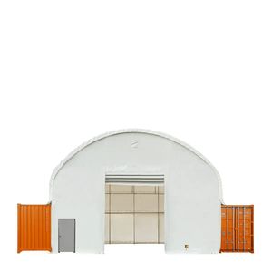 Container Shelter 40FT X 40FT con Struttura a Doppio Traliccio, Rivestito in PVC Resistente da 21 oz, con Pareti Frontali e Posteriori Completamente Chiuse, TMG Shed Storage - Product Image 2