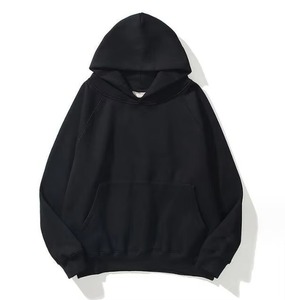 เสื้อฮู้ดผู้ชาย ผ้าฝ้าย 100% เฟรนช์เทอร์รี่ สีดำ ดีไซน์กระเป๋าเสื้อ สวมใส่สบายๆ สำหรับฤดูใบไม้ร่วง ทรงปกติ พิมพ์ลายตัวอักษร - Product Image 4