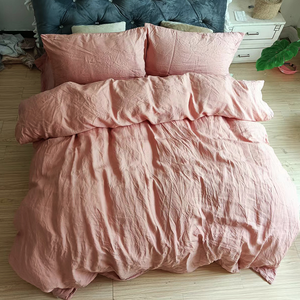 100% Linen Waterproof Duvet Cover Set 5 Pcs Hotel & Home Use <b>Flat</b> Fitted Sheet Set - Product Image 1