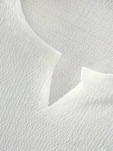 Men's <b>White</b> O-Neck Solid Color Spandex Front Logo Breathable Knitted <b>Tank</b> <b>Top</b> Casual Style - Product Image 5