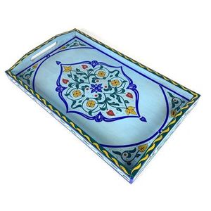 Plateau de service en MDF imprimé de qualité supérieure pour la maison, 9 pouces, plateau en MDF de qualité supérieure pour servir des aliments, des boissons, du thé, plateau décoratif élégant - Product Image 6