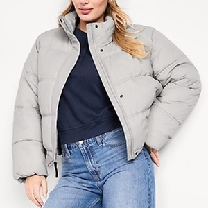 Women's Down Puffer Padded <b>Jackets</b> Bubble Cropped Women's <b>Jacket</b> Puffer Winter Coats For Women Knitted Bomber <b>Jackets</b> - Product Image 3