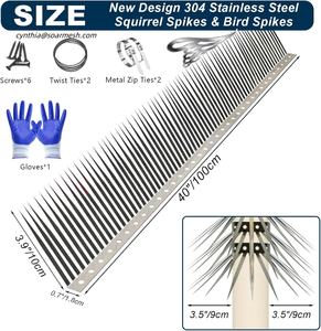 นกแหลมสแตนเลสสำหรับนกพิราบและนกขนาดเล็กและมูลนกเหมาะสำหรับหน้าต่างหลังคา - Product Image 6