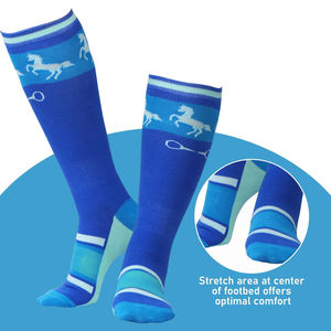 Chaussettes de compression pour homme, hauteur genou, avec logo personnalisé, chaussettes solides pour l'équitation, chaussettes d'équitation pour l'athlétisme. - Product Image 6