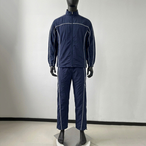 QYOURECLO Custom Logo Solid <b>Men's</b> Casual <b>Lightweight</b> Waterproof Windbreaker Tracksuit Two Piece Nylon <b>Jacket</b> Pants Set Elastic - Product Image 1