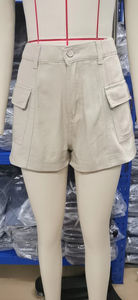 Pantalones cortos de mezclilla rectos de cintura alta de estilo americano clásico, pantalones informales para mujer, ropa de verano para equipos profesionales - Product Image 4