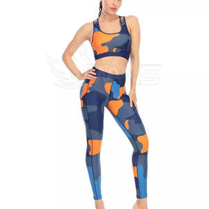Conjunto de Yoga para Mujer de la Mejor Calidad, para Uso en Exteriores, Suave, de 2 Piezas, Spandex/Nylon, Transpirable, con Logotipo Frontal, Venta al Por Mayor - Product Image 6