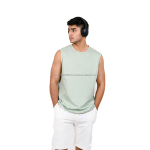 Custom <b>Mens</b> Sleeveless Gym Tank Top Soft Touch <b>Mens</b> <b>Vest</b> for Training Running Sports Wear Activewear Manufacturer Pakistan - Product Image 5