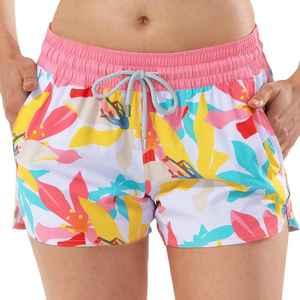 Floral Design Custom Printed Logo Breathable Island Style Summer Digital Printing Women Beach Shorts - Product Image 4