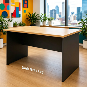 Escritorio de Oficina Rectangular Moderno y Minimalista con Superficie de Madera Lisa, Diseño Contemporáneo Elegante, Uso Comercial, Sistema de Oficina AY - Product Image 1