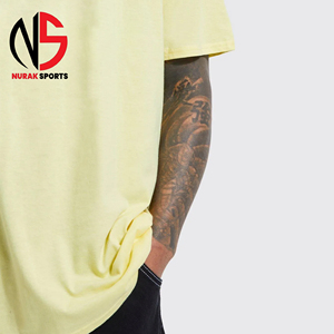 Nouveau T-shirt Homme Oversize Personnalisé Hip Hop Respirant Séchage Rapide 100% Coton Uni Logo Personnalisé 220g Fabriqué à NURAK 2026 - Product Image 3