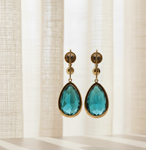 Custom 925 Sterling <b>Silver</b> Labradorite Earrings Pear Shape Gemstone Long Drop Earrings <b>Wedding</b> Party Wear At Wholesale Price - Product Image 5