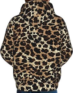 Nouveauté en promotion : Sweat à capuche homme imprimé léopard, personnalisable avec logo et design, style tendance en polyester - Product Image 3