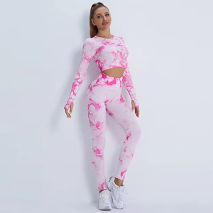 Nouvel ensemble de yoga pour femmes, 100% coton, respirant, motif uni, personnalisable, haute qualité, tendance, prix attractif - Product Image 5