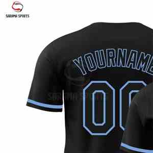 Maillot de baseball hip-hop à manches courtes personnalisé avec logo et nom pour hommes, respirant, imprimé par sublimation - Product Image 5