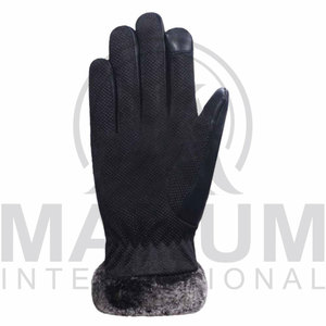Gants de conduite en cuir véritable, gants d'hiver fantaisie en cuir de vachette et peau de mouton, compatibles écran tactile - Product Image 5
