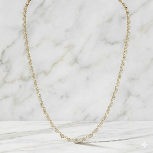 Delicado Collar de Diamantes Marquise en Oro de 14K para Mujer, Joyería Minimalista en Cadena para Combinar, Regalo de Aniversario para Ella, Oro Sólido - Product Image 3