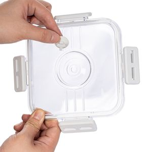 Lot de 3 boîtes alimentaires carrées Hokori, sans BPA, hermétiques, en plastique, avec couvercles - Product Image 5