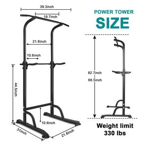 Attrezzatura Fitness da palestra per la casa regolabile in altezza Power Tower allenamento Dip Station Bar per allenamento di forza multifunzione - Product Image 3