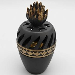 Metal Lotus Shape <b>Bakhoor</b> Incense Burner Aromatherapy <b>Oud</b> Burner Decorative Home Fragrance Ramadan Decor Export - Product Image 1