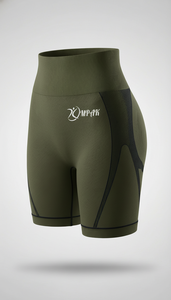 Shorts de compresión para mujer, para entrenamiento, gimnasio, ciclismo, yoga, con efecto realce de glúteos, cintura fruncida, sin costuras, transpirables, atléticos, de cintura alta, populares - Product Image 4