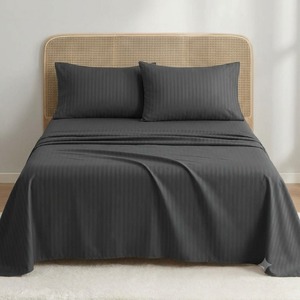 Wholesale 4 Piece Microfiber luxury <b>Bedding</b> Set Queen Size Flat Fitted Sheet with 2 Pillowcases Soft Breathable - Product Image 4