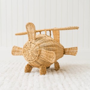 Great quality woven <b>aeroplane</b> <b>toys</b> natural rattan pretend play <b>toy</b> mini size airplane model - Product Image 4