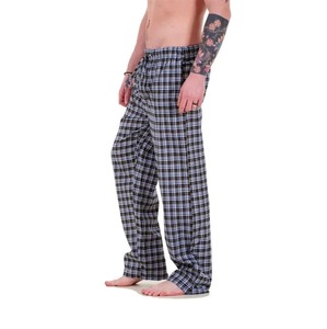 Pantalon en flanelle pour hommes, coton de haute qualité, à carreaux, avec cordon de serrage à la taille, pantalon de pyjama pour garçons adultes - Product Image 3