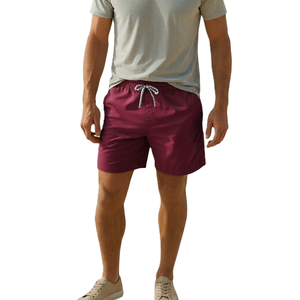 Custom <b>Men's</b> MaroonColor <b>Shorts</b> Drawstring Elastic Waist Quick Dry Casual <b>Bermuda</b> <b>Shorts</b> 100% Polyester Fabric Swim <b>Shorts</b> - Product Image 5