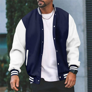 Chaquetas Varsity de Lona para Hombre, Invierno, Venta al Por Mayor, Logotipo Personalizado, Cuello Alto, Logotipo Frontal, Transpirables, Impermeables, Ecológicas, de Secado Rápido - Product Image 5