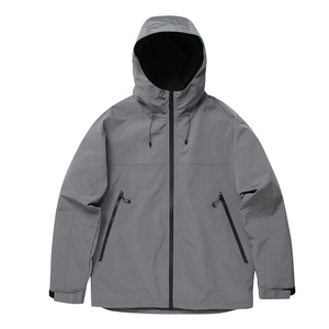 Chaqueta Cortavientos Unisex de Tejido Softshell, Impermeable, Ligera, con Capucha, Transpirable, de Poliéster/Nailon Elástico, Informal - Product Image 4