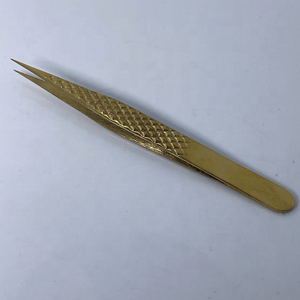 Pince à épiler faux cils pince à épiler personnalisée fournitures d'extension de cils pince à épiler à pointe de fibre - Product Image 1