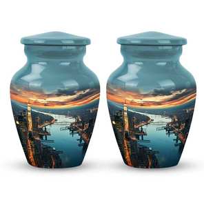 Urnes élégantes Paysage urbain de New York pour cendres de crémation, modernes, pour cendres humaines, décoratives, pour cendres d'enfants, paysage urbain - Product Image 6