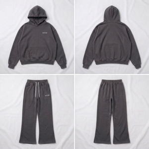 Men's 450gsm French Terry Tracksuit Set Custom Logo Embroidery <b>Zip</b> Up <b>Jogger</b> Pants Wholesale B2B Supplier - Product Image 5