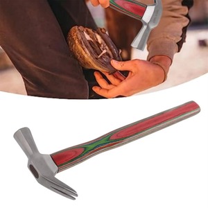 Marteau de fermeur professionnel pour sabots de cheval, à clous octogonaux, réutilisable, écologique, durable, avec manche en bois - Product Image 4